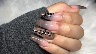 Leopard Print Nails | Fall Nails | Acrylic Nails Tutorial