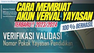 Cara Membuat Akun Operator Yayasan | Mudah