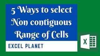 5 different ways to Select Non Contiguous Range of Cells in Excel | tips and tricks | Basicsof Excel