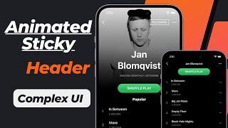 SwiftUI Animated Sticky Header | Spotify Scrollable Header |  Xcode 14 | SwiftUI Tutorials