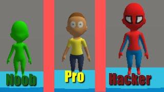 NOOB VS PRO VS HACKER- Fun Race 3D