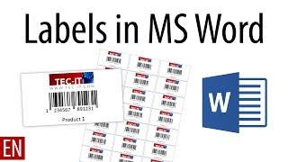 Print Barcode Labels with Microsoft Word