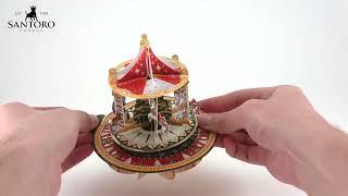 Santoro 3D Pop Up Christmas Carousel Pirouette Card - How To