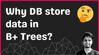 Why do databases store data in B+ trees?