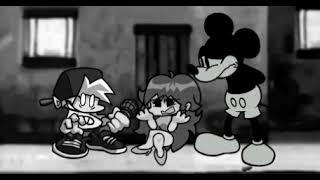 FNF Boyfriend VS Mickey Mouse sings Happy but swapped (Sunday Night Suicide)