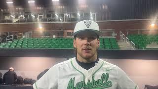 Marshall Baseball: Elijah Vogelsong/HC Greg Beals Game 1 Bradley Postgame