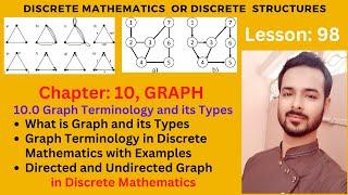 Lesson 98: Graph in Discrete Mathematics | Graph and its Types | Graph Terminology