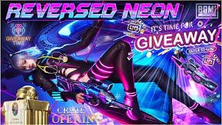 BGMI | REVERSED NEON CRATE OPENING | MAXING DEVIOUS CYBERCAT P90 | GIVEAWAY | DEVIOUS CUBERCAT THEME