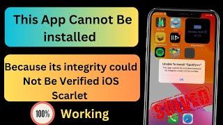 How to Fix This App Cannot Be installed Because its integrity Could Not Be Verified iOS Scarlet
