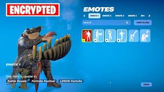 ENCRYPTED Davy Jones Emote & All New Leaked Emotes - Fortnite x Pirates of the Carribean