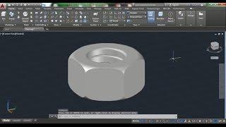 AutoCAD 3D Nut How to Draw Nut, Nut 3D Training Beginner, 3D Modeling