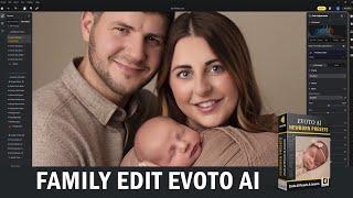 Editing a family photo in Evoto in 1 click with the LSP Presets