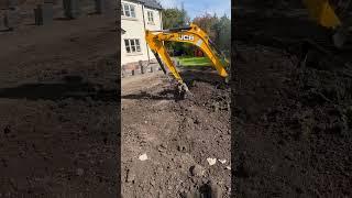 JCB Mini Digger Digging & Grading #landscaping #construction