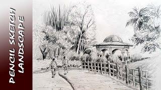 Pencil Sketching Landscape Tutorial Video beginners @ArtEWorld [2016 पेंसिल स्केचिंग लैंडस्केप