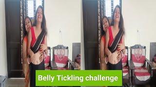 Belly tickling funny challenge  tickling video ️@cutegirlnikki4115