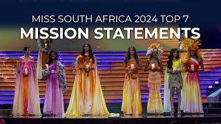 Miss SA 2024 Top 7 Mission Statements