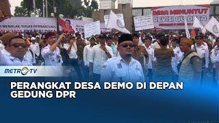 Tak akan Sukseskan Pemilu, Perangkat Desa Demo di Depan Gedung DPR