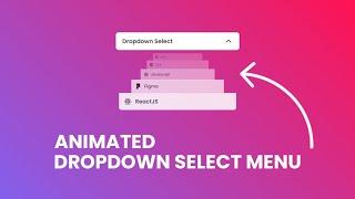 Custom Dropdown Select Menu using HTML CSS and Javascript | Animated Dropdown Menu CSS