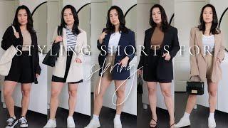 How to Style SHORTS for SPRING: Petite Friendly Outfits | Haley Estrada