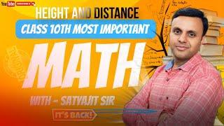 Trigonometry Height and Distance Class - 10 Maths Board Exam 2025 @math @class 10