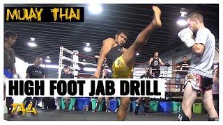 Muay Thai: High Foot Jab Drill with Jo Nattawut