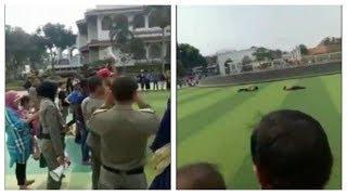 Viral Video Dua Pelajar Terpergok Mesum Dihukum Berguling di Alun alun Cianjur