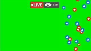 Facebook live Reactions Green Screen Background Animation HD