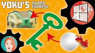 [Yoku's Island Express] - How to get GREEN KEY to Open Locked Treasure Chest in Temple