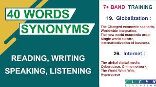 IELTS Synonyms 40 most commonly used words  Score 8 Bands in WRITING SPEAKING & READING