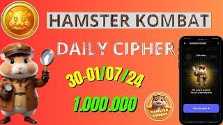 #HAMSTER KOMBAT ~ DAILY #CIPHER : ENCAISSER 1.000.000 DE JETONS INSTANTANÉS