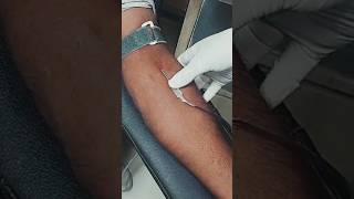 Blood donation procedure।Blood donation needle insertion। Blood collection #short #shorts #ytshorts