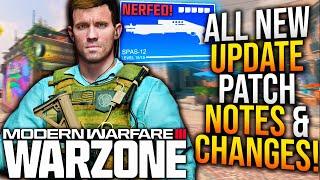 WARZONE: All New SURPRISE UPDATE PATCH NOTES & Changes! (Weapon Update, Features REMOVED, & More)