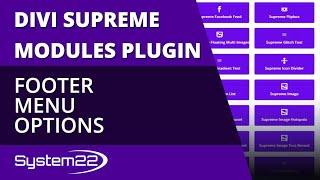 Divi Supreme Modules Footer Menu Options 