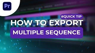 Export Multiple Sequences at Once in Premiere Pro | Quick Tutorial