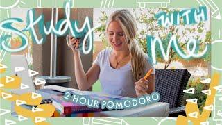 real time STUDY WITH ME ️ (no music): 2 hr morning pomodoro
