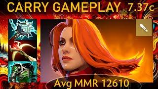 ⭐ 7.37c Focus Lina |K+A-D - 27 KP - 64%| Carry Gameplay - Dota 2 Top MMR