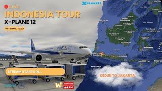 Flight Simulator Indonesia | X-Plane 12 | Kediri to Jakarta