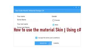 How to use Material Design Controls with C#