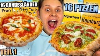 Ich ESSE 16 PIZZAS in 16 BUNDESLÄNDERN(TEIL 1) - MIT WELTMEISTER PIZZA+ BESTE PIZZA DEUTSCHLANDS⭐