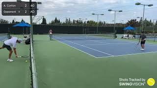 USTA 3.0 NorCal Sectionals (Singles) - Austin Conlon vs. Matt Davis - L 4-6, 6-2, 0-1 (10-12)