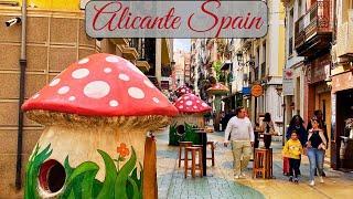 Alicante Spain 4K. Beach, Town Hall, Mushroom Street & Holy Week 2024.