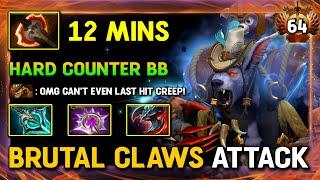 BRUTAL CLAWS ATTACK CARRY Ursa 12Mins BF Fast Farm Speed 100% Hard Counter Boss Bristleback DotA 2