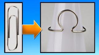 Omega Symbol Paperclip Ring Wire Jewelry Making Tutorial