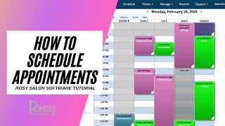 Salon Software Schedule Tutorial - Rosy Salon Software