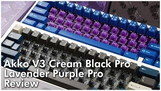 Akko V3 Cream Black Pro and Lavender Purple Pro Review | Awesome Budget Switches!