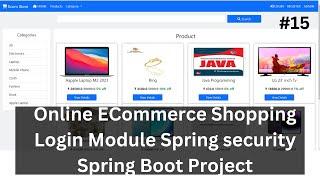 #15 Login Spring Security Online Ecommerce Spring Boot Project| Shopping Cart Spring Boot Project