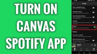 How To Turn On Canvas On Spotify App