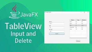 JavaFX and Scene Builder - Adding and Deleting TableView Rows