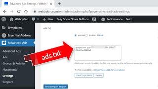 Fix Google AdSense ads txt file issues in WordPress Website With Advanced Ads Plugin