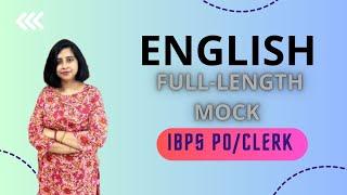 English Mock Test|IBPS Clerk, SBI PO ,SBI Clerk Pre| English by Anwesha